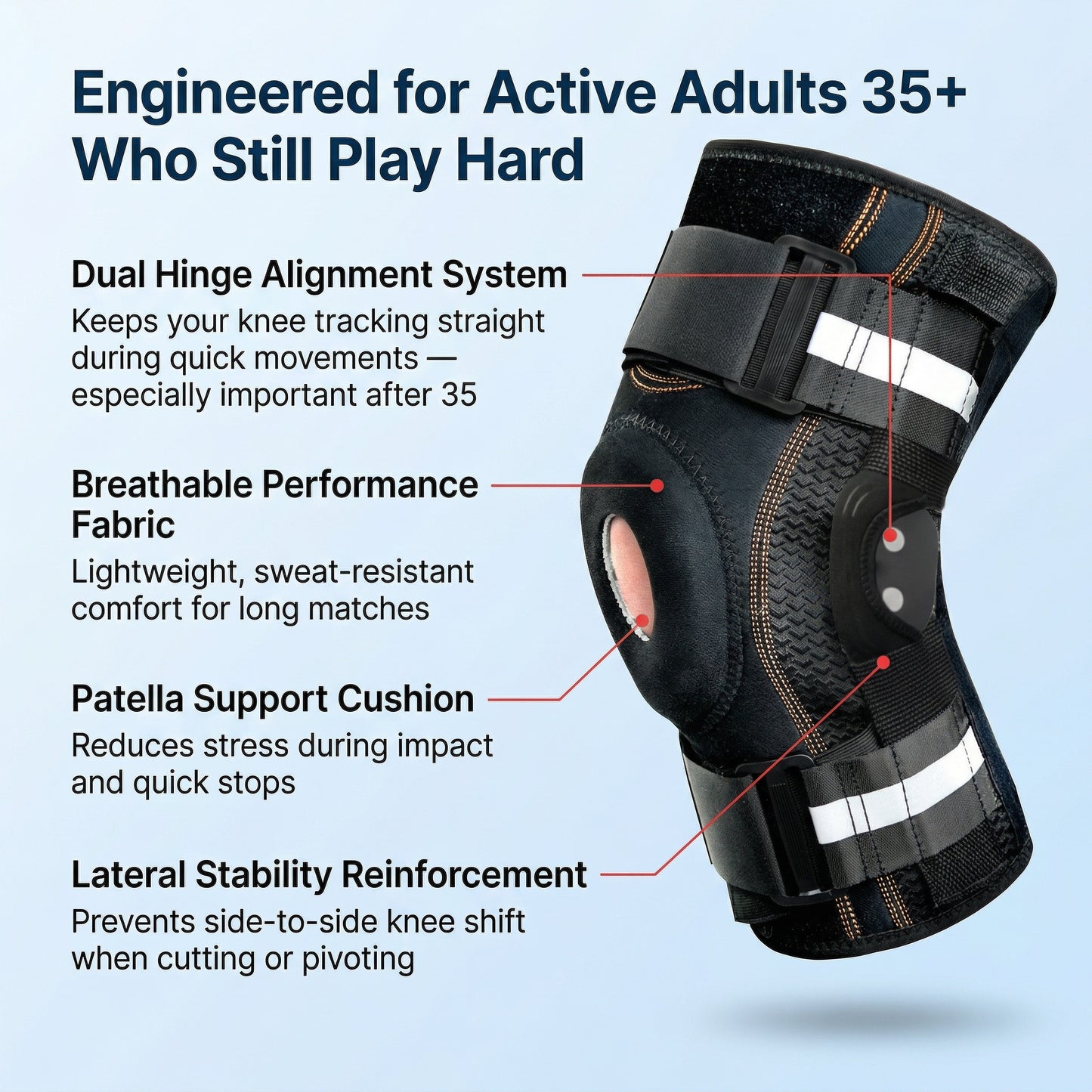 Noble Knee Brace® — Keep Your Knee Aligned. Keep Playing Pain-Free.