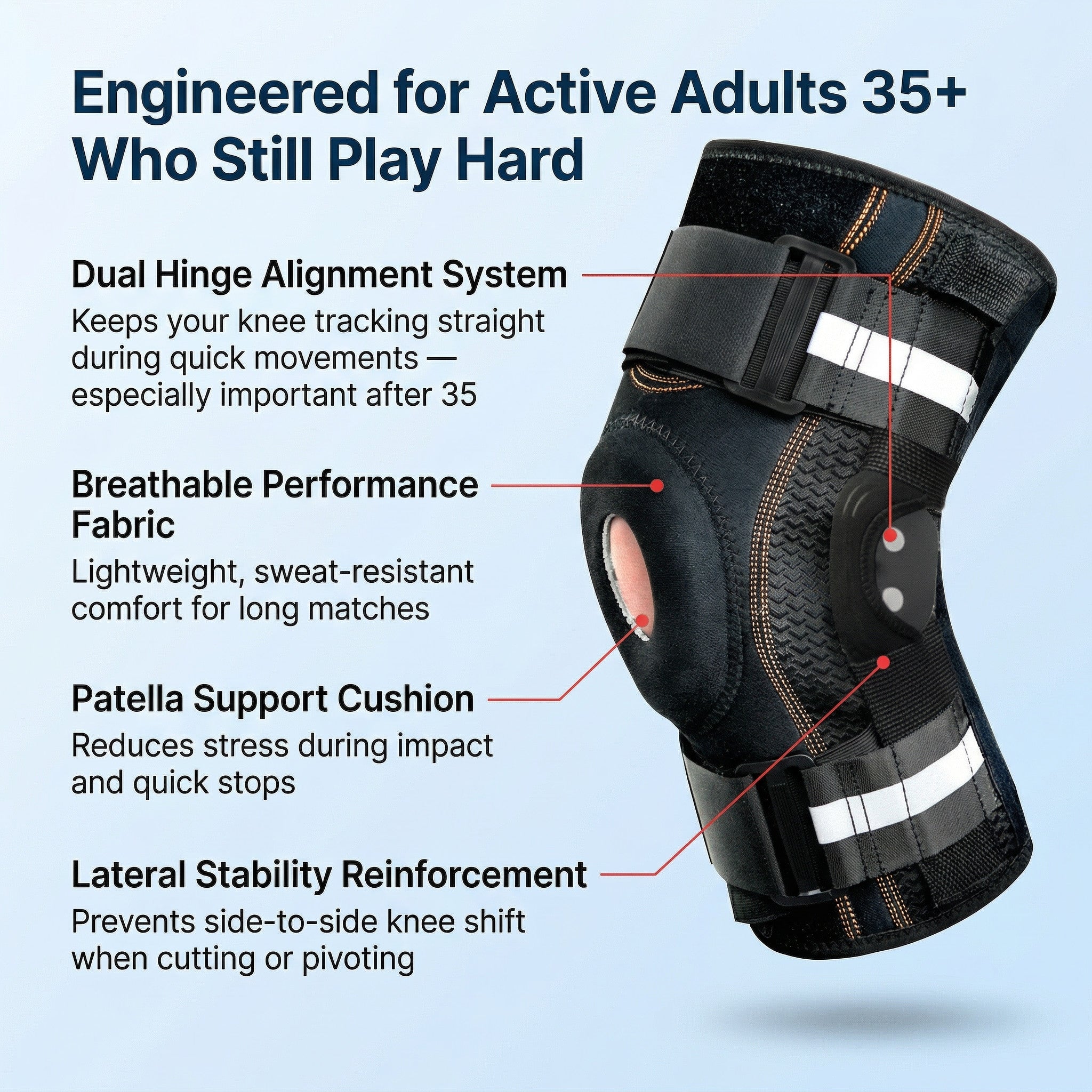Noble Knee Brace® — Keep Your Knee Aligned. Keep Playing Pain-Free.