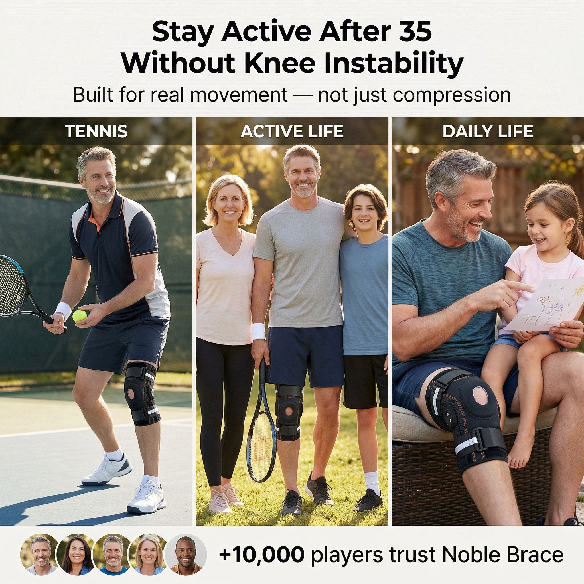 Noble Knee Brace® — Keep Your Knee Aligned. Keep Playing Pain-Free.